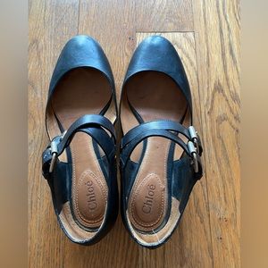 Chloé Black Mary Jane Flats